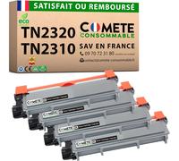 COMETE, Marque française - TN2320 - 4 Toners Compatibles avec Brother TN2320 (et TN-2310) - Toner TN2320 pour Brother DCP-L2520DW MFC-L2700DW HL-L2340DW L2300D (4 Noir)