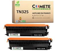 COMETE, Marque française - TN325-2 Cartouches de Toners Compatibles avec Brother TN-325 TN 325 - pour Brother TN325 DCP-9050CDN DCP-9055CDN DCP-9270CDN HL-4140CN HL-4570CDW HL-4570CDWT (2 Noir)