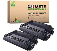 COMETE, Marque française - TN3480 - 2 Cartouches de Toners Compatibles avec Brother TN3480 TN-3480 (TN3430 TN-3430) - pour Toner Brother TN3480 HL-L6200DW, HL-L6200DWTHL-L5000D (2 Noir)