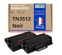 COMETE, Marque Française - TN3512 - 2 Cartouches de Toners Compatibles avec Brother TN-3512 - pour Brother HL-L6200DW L6200DWT L6250DW L6300DW L6400DW L6400DWT, MFC-L6700DW L6750DW (1 Noir)