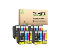 20 Cartouches d'encre compatibles avec EPSON T0715XL - 8 Noir + 4 Cyan + 4 Magenta + 4 Jaune Noir