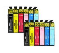 COMETE, Marque française - T0807-12 Cartouches d'encre Compatible avec Epson T0807 Colibri (T0801 T0802 T0803 T0804 T0805 T0806) - pour Epson Stylus Photo R265 R360 P50 PX700W (2 Noir et 10 Couleur)