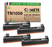 COMETE - TN1050 - 4 Toners Compatibles Laser Brother - Noir - Marque française Noir