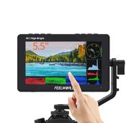 COMETX Écran IPS F5 PRO X 5,5" 1600 nits, panneau vidéo 1920 x 1080px, contrôle tactile 4K UHD, prise en charge de la batterie V-mount/batterie NP-F/alimentation de type C/DC avec pare-soleil amovible