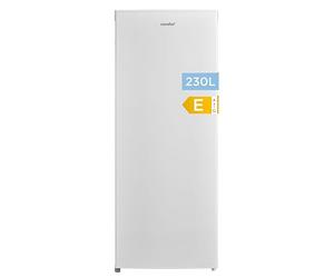 COMFEE' 230L Réfrigérateur 1 Porte, Frigo Compact, Blanc | Hauteur 142 cm, Pose Libre, Thermostat 1-10 °C, Éclairage LED, Porte Réversible, Clayettes en verre et tiroir pour légumes