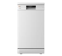 COMFEE' CDWEF1034BW Lave-vaisselle indépendant avec 10 couverts, démarrage différé, fonction demi-charge, paniers flexibles - Blanc