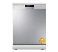 COMFEE' CDWPF1201PS Lave-vaisselle Pose Libre, 60 cm, 12 Couverts, Départ Différé, Donction Demi-charge, 72°C Lavage Hygiénique, Paniers Flexibles - Acier Inoxydable, 47 dB, Commande Bouton