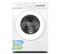 Comfee' CF08EWP05W Lave-linge à chargement frontal 8 kg, Lave-linge avec programme pour poils d'animaux et fonction vapeur, 16 programmes efficacité énergétique A-10 %, Fonction d'ajout de l