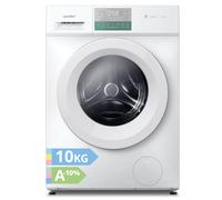 Comfee CFP03EW100W-HR Lave-linge pose libre 10 kg, classe A-10 % avec technologie vapeur, moteur BLDC, Woolmark et panneau de commande tactile - Blanc [classe énergétique A]