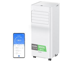 COMFEE' Climatiseur Mobile 9000 BTU/h 2,6kW, Contrôle APP, 3 Modes, 3 Vitesses de ventilation, Dimensions compactes, Pour pièces de 33㎡, Breezy Cool 2.6, Fonctionne avec Alexa