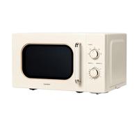 COMFEE' CMO-M202NC(CM) Micro-Ondes Vintage Rétro Élégant Avec 5 Niveaux De Puissance, 700 W, 20 L, Minuterie Réglable 0-35 Min, Commandes Simples, Éclairage Intérieur, Crème Abricot