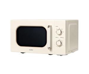 COMFEE' CMO-M202NC(CM) Micro-Ondes Vintage Rétro Élégant Avec 5 Niveaux De Puissance, 700 W, 20 L, Minuterie Réglable 0-35 Min, Commandes Simples, Éclairage Intérieur, Crème Abricot