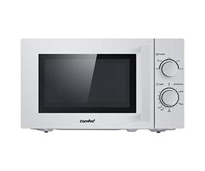 Comfee CMSN 20 si Micro-ondes, 5 niveaux de puissance, Éclairage intérieur, Dégivrage facile, Easy Degivrage, Plateau rotatif à 360 °, 20 L/700 W, Mécanique, Argent