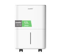 COMFEE' Déshumidificateur Compact, Absorbe jusqu'à 12L/jour, Mode silencieux, Verrouillage enfant, Minuterie 24H, Réservoir 2,5L, Pour pièce de 20-35㎡, Aqua Dry 12