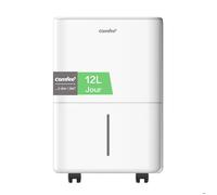 COMFEE Déshumidificateur Portable 12L/Jour, 3 Modes au Choix, Réservoir Amobile 2,5L, Drainage Continu, Minuterie 24h- 20 à 35㎡