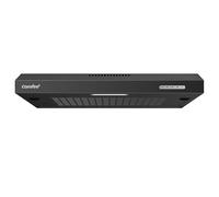 COMFEE' KWH-SLIF17B-60 Hotte Aspirante, 200m³/h, 60cm | Sous Placards, Recyclage Interne ou Évacuation Extérieure, 3 Niveaux de Vitesse, LED, Noir, Idéal pour les Petites Cuisines