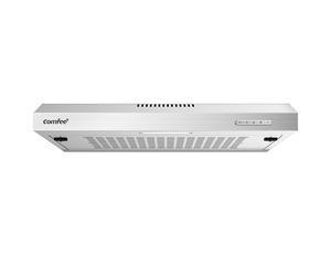 COMFEE' KWH-SLIF17SS-60 LED,Hotte aspirante 60 cm, sous comptoir, 2 modes d'aspiration - 3 niveaux de vitesse -Argenté