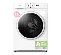 COMFEE' Lave-Linge, Machine à Laver 12kg Moteur BLDC 1400 tr/min, Lavage à la vapeur，Lavage à froid，Élimination des poils d'animaux, Auto-nettoyant, Blanc-CF12EWA01W