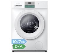 Comfee Lave-linge séchant 2-en-1, capacité 10 kg/7 kg, 60 cm, Vapeur, Moteur BLDC, Séchage auto, Woolmark, Panneau tactile, Blanc - CFP03ED100W-HR