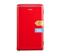 COMFEE' Petit réfrigérateur, 93 litres, design rétro, mini réfrigérateur, réfrigérateur de table, thermostat réglable, silencieux, adapté à la maison, au bureau et à l'hôtel, rouge
