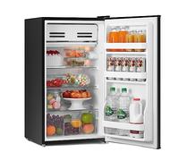COMFEE' RCD93BL2(E) Réfrigérateur sous comptoir, réfrigérateur autonome 93L avec glacière, thermostat réglable, porte réversible, étagères en verre amovibles, éclairage intérieur, noir
