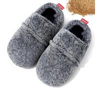 Comfheat - Chaussons chauffants micro-ondables pour femmes et hommes - Chaussons de chaleur pour la thérapie par le froid et la chaleur, chaussons chauffants au micro-ondes - Couverture amovible