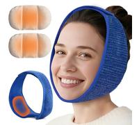 comfheat Coussin chauffant pour le visage TMJ Relief - Passe au micro-ondes - Masque chauffant pour la mâchoire et la récupération des dents de sagesse - Compresse chaude/froide - Masque chauffant