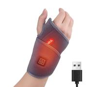 comfheat Support de poignet chaud USB pour soulager la douleur du poignet, bracelet chauffant pour le syndrome du canal carpien, soulagement de la tendinite, combinaison flexible pour la main gauche