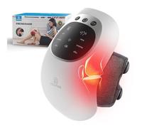 COMFIER Appareil de massage des genoux sans fil avec fonction chauffante - Bandage chauffant amélioré avec sangles de genou de 48 cm de long - Appareil de massage des genoux rechargeable avec grand