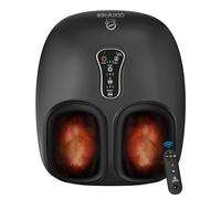 COMFIER Masseur de pieds avec télécommande, fonction pause, masseur de pieds avec chaleur, compression, vibration, masseur de pieds shiatsu pour neuropathie, fasciite plantaire, cadeau pour homme