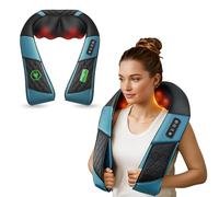 COMFIER Appareil de massage sans fil pour la nuque, Appareil de massage Shiatsu pour les épaules avec fonction chauffante, Coussin de massage 3D pour le dos, cadeaux