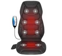 COMFIER masseur de dos avec chaleur, coussin de massage vibrant avec 8 nœuds de massage et 5 modes, fauteuil de massage pour le bureau à domicile, fauteuil de massage chauffant pour les maux de dos