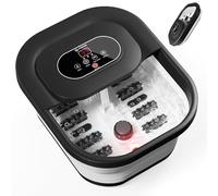 COMFIER Masseur chauffant pour les pieds, bain de pieds avec vibration, bulles, rouleaux de massage, température réglable pour le confort du spa à domicile, cadeaux pour femmes et hommes