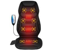 COMFIER masseur de dos avec chaleur, coussin de massage vibrant avec 8 nœuds de massage et 5 modes, fauteuil de massage pour le bureau à domicile, fauteuil de massage chauffant pour les maux de dos