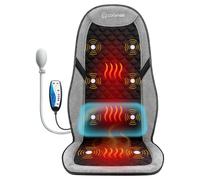 COMFIER Masseur de dos pour soulager la douleur, coussin de chaise de massage avec soutien lombaire réglable, coussin de siège de massage avec 10 moteurs de vibration et 5 modes, masseur de chaise