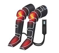 COMFIER Masseur de jambes, masseur de compression pour les mollets, les genoux, les pieds avec chaleur, cadeaux pour hommes, 3 réglages de chaleur et 3 intensités, noir