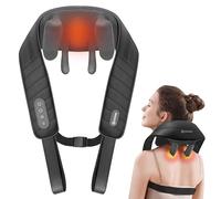 COMFIER Masseur dorsal sans fil pour douleur, masseur Shiatsu cou avec chaleur, massage profond 4D des épaules pour une utilisation à la maison, au bureau, coussin de massage électrique rechargeable,