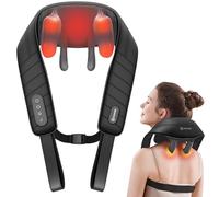 Comfier Masseur Shiatsu Pour Cou&Épaules Sans Fil, Massage Cervicales 4D-Rotation Avec Chauffage et Vibrations, Appareil De Massage Électriques Au Bureau Maison, Cadeau Maman Papa