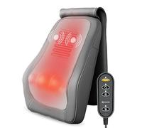 COMFIER Masseur Shiatsu pour le cou et le dos avec chaleur et vibration, massage du dos profond 3D pour soulager la douleur, utilisation au bureau à domicile, cadeau pour elle/lui, gris