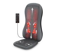 COMFIER Siège de Massage Shiatsu avec Chaleur - Masseur de Dos Complet par 2D/3D avec 10 nœuds de Massage, Coussin de Chaise de Massage à pétrissage pour Le Dos