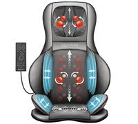 COMFIER Siège Massant Shiatsu avec Compression et Roulement - Masseur de Dos avec Chaleur, Chaise Massage de pétrissage pour Le Dos, Le Cou et Les épaules, Cadeau Papa Maman Femme Homme