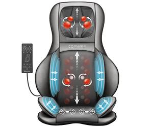 COMFIER Siège Massant Shiatsu avec Compression et Roulement - Masseur de Dos avec Chaleur, Chaise Massage de pétrissage pour Le Dos, Le Cou et Les épaules, Cadeau Papa Maman Femme Homme