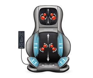COMFIER Siège Massant Shiatsu pour Dos & Cou - Masseur de Dos Complet à Pétrir 2D/3D avec Chaleur et Compresse réglable, Fauteuil Massant pour hanche/nuque/dos, Masseur Complet du Corps