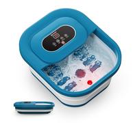 COMFIER Spa de massage pliable pour les pieds avec chaleur, spa de pédicure avec rouleaux de massage et bulles de pression, baignoire chauffante pour la relaxation et le soulagement du stress (bleu)