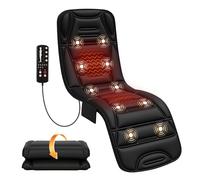 COMFIER Tapis de massage corporel chauffant, coussin de massage à vibrations avec 10 moteurs, 5 modes de massage et arrêt automatique, cadeau pour papa et maman