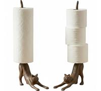 Comfify Porte-Serviettes en Papier décoratif en Forme de Chat de Yoga ou Support de Papier Toilette Adorable « Chien Descendant » - Support de Serviette en Fonte - Rangement en Fonte Antique -
