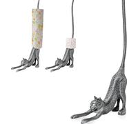 Comfify Porte-Serviettes en Papier décoratif en Forme de Chat ou Support de Papier Toilette - Adorable Chien Descendant - Support de Papier en Fonte - Couleur Blanche en Fonte Antique - 48,3 cm -