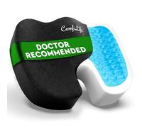 ComfiLife Coussin de siège amélioré en Gel - Coussin de Chaise de Bureau - Gel antidérapant et Mousse à mémoire de Forme - Coussin de Coccyx pour douleurs au Coccyx - Chaise de Bureau - Coussin de