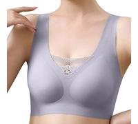 Comfit Soutien Gorge Brassière Sport Soutien-Gorge pour Femmes Fermeture Avant Façonnage sans Couture Beauté Sport Confortable Well Soutient Post Opératoire (Grey,M)