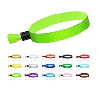 Comflora Lot de 100 bracelets d'événement en tissu, bracelets jetables pour événements, bracelets colorés événements, pour concert léger, entrée de club, bracelet de fête (couleur : vert2)